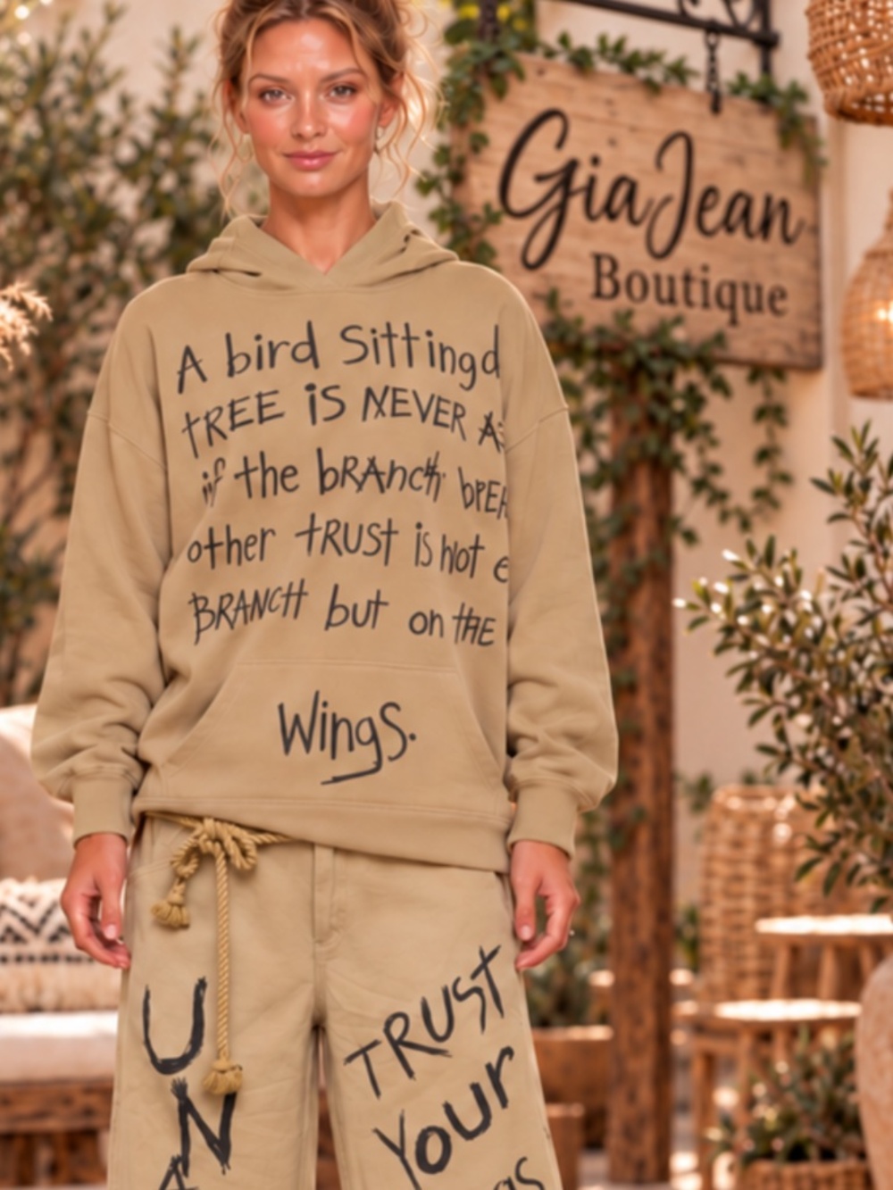 🎉 A RARE BIRD “ WINGS “ A RARE COZY PRINTED HOODIE TOP 66 - Picture 1 of 5